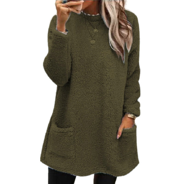 🍂 ☁️Women's Warm Crew Neck Long Sleeve Top