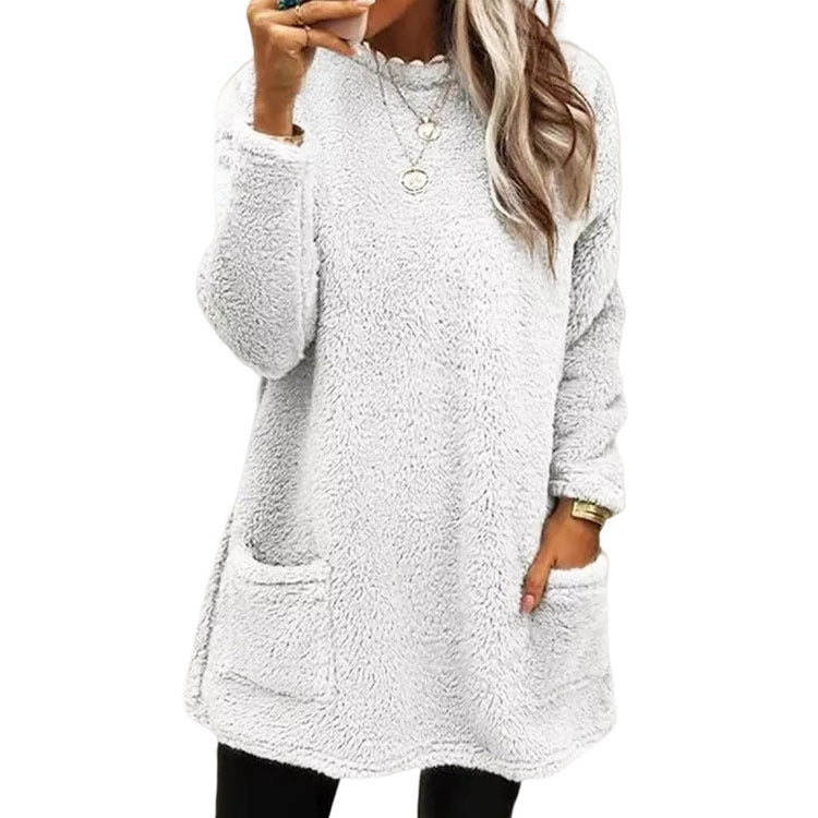 🍂 ☁️Women's Warm Crew Neck Long Sleeve Top