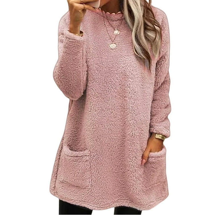 🍂 ☁️Women's Warm Crew Neck Long Sleeve Top