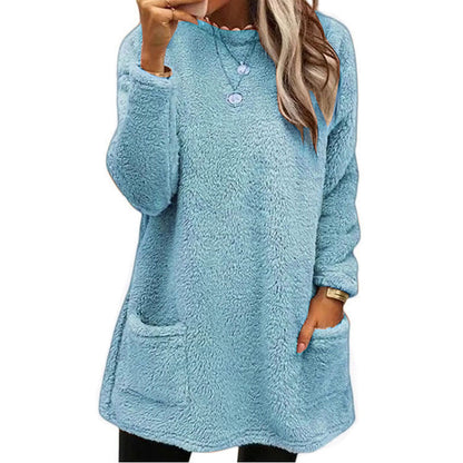 🍂 ☁️Women's Warm Crew Neck Long Sleeve Top