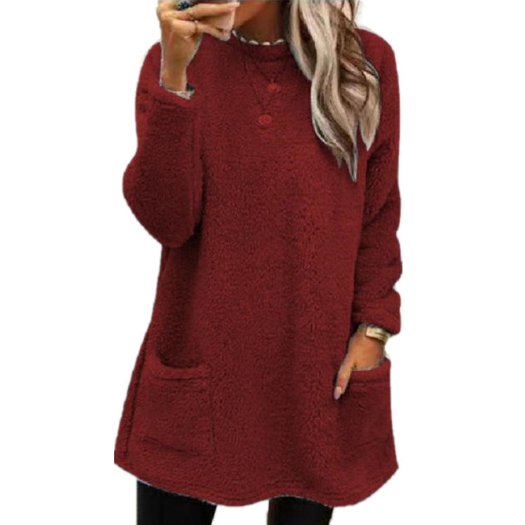 🍂 ☁️Women's Warm Crew Neck Long Sleeve Top
