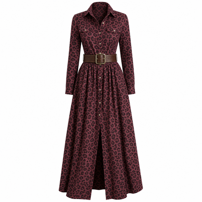 Plus Size Women French Vintage Plaid Dress with Irregular Hem and Slimming Design