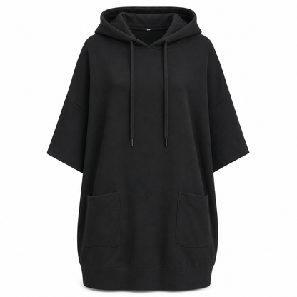 🧶✨ Women's Casual Solid Color Hooded Sweatshirt