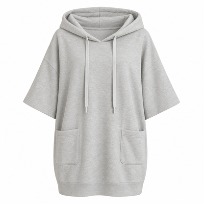 🧶✨ Women's Casual Solid Color Hooded Sweatshirt