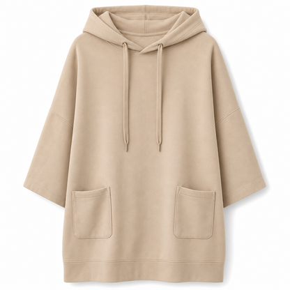 🧶✨ Women's Casual Solid Color Hooded Sweatshirt