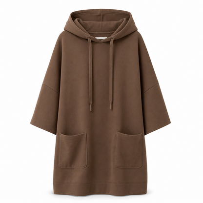 🧶✨ Women's Casual Solid Color Hooded Sweatshirt
