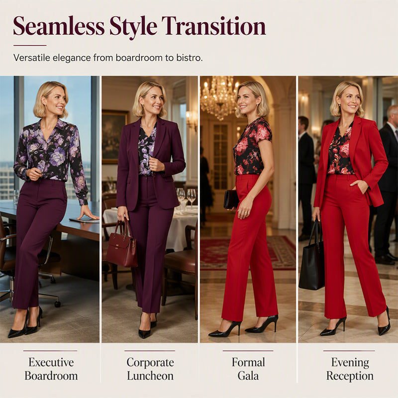 🌺 One Set, Polished from Desk to Dinner | Women's Floral 3-Piece Suit Set