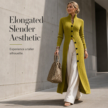 🧶 Long-Line Warmth, Flattering Texture | Women's Cable Knit Duster Cardigan ⚡