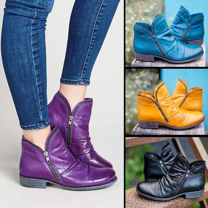 📢📢50% off!!! 🎉✨ Stylish, comfortable women's boots with a side zipper, made of PU leather