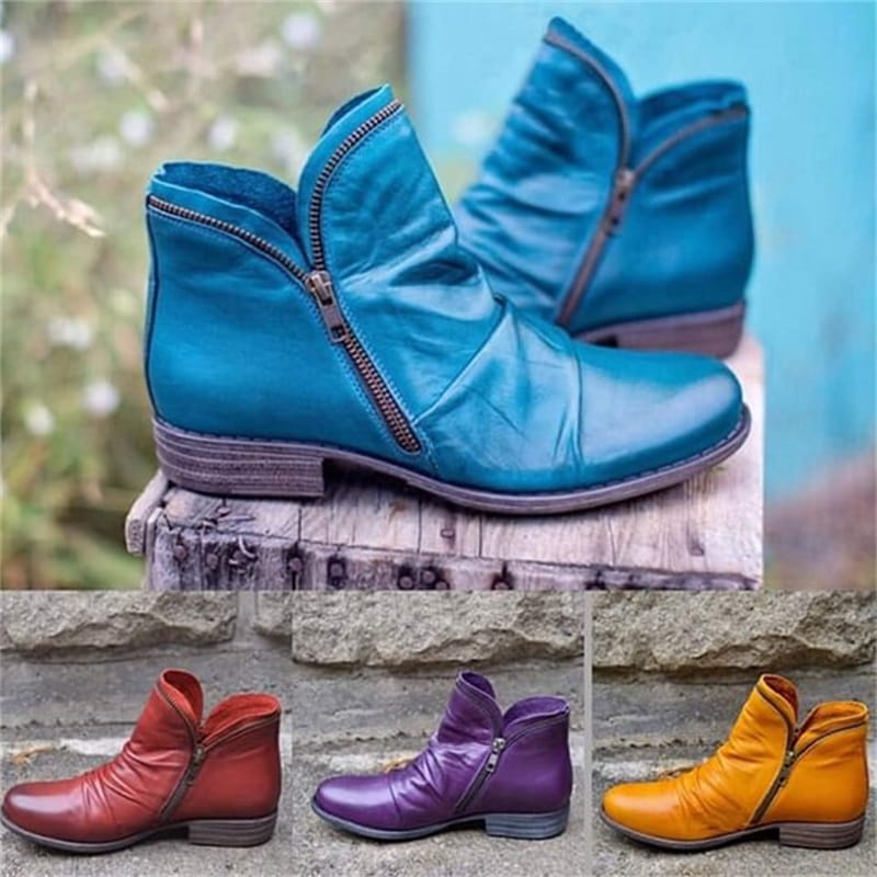 📢📢50% off!!! 🎉✨ Stylish, comfortable women's boots with a side zipper, made of PU leather