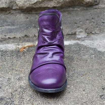📢📢50% off!!! 🎉✨ Stylish, comfortable women's boots with a side zipper, made of PU leather