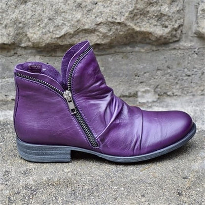 📢📢50% off!!! 🎉✨ Stylish, comfortable women's boots with a side zipper, made of PU leather