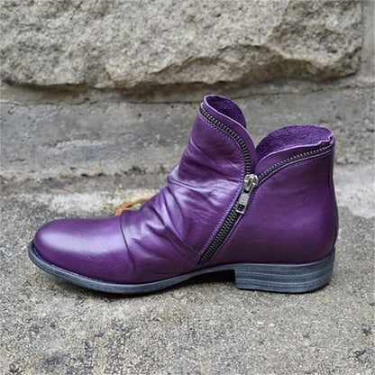 📢📢50% off!!! 🎉✨ Stylish, comfortable women's boots with a side zipper, made of PU leather