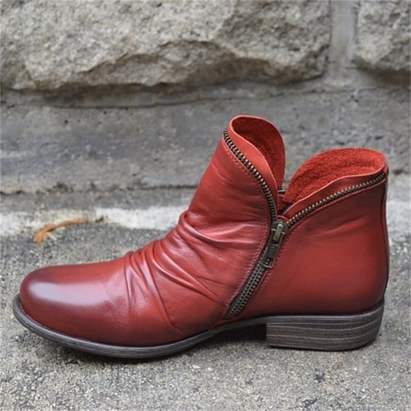 📢📢50% off!!! 🎉✨ Stylish, comfortable women's boots with a side zipper, made of PU leather