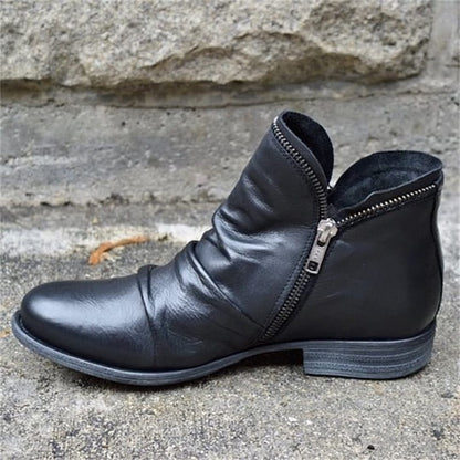 📢📢50% off!!! 🎉✨ Stylish, comfortable women's boots with a side zipper, made of PU leather