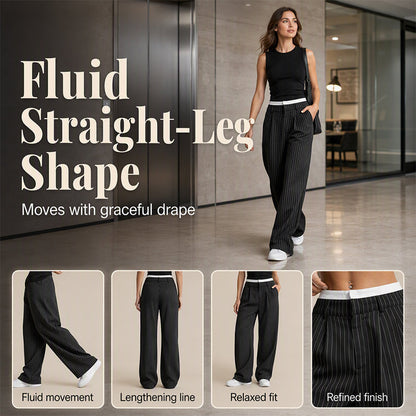Women's High Waist Straight Leg Pants