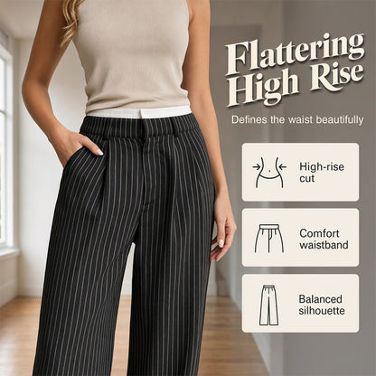 Women's High Waist Straight Leg Pants