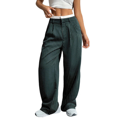 Women's High Waist Straight Leg Pants