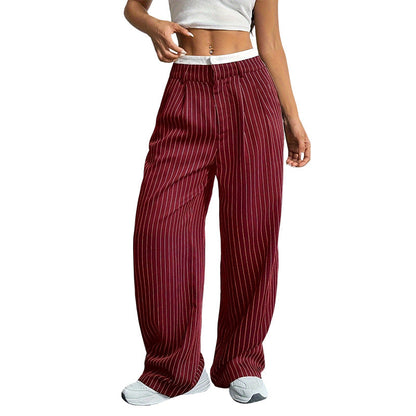 Women's High Waist Straight Leg Pants