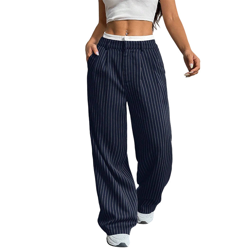 Women's High Waist Straight Leg Pants
