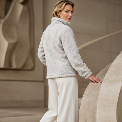 ☁️ Cozy Warmth, Relaxed Fit | Women's Half-Zip Plush Pocket Pullover