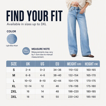 Women's High Elastic Wide-Leg Denim Jeans