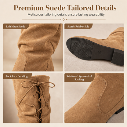 Hot Sale 50% OFF💖Women's Lace Up Slouchy Mid-Calf Boots 