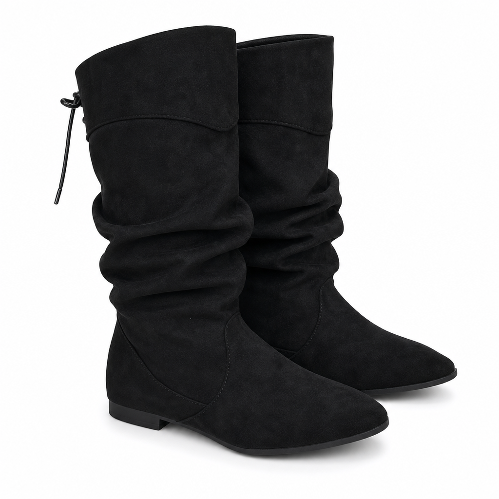 Hot Sale 50% OFF💖Women's Lace Up Slouchy Mid-Calf Boots 