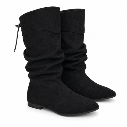 Hot Sale 50% OFF💖Women's Lace Up Slouchy Mid-Calf Boots 