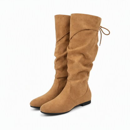 Hot Sale 50% OFF💖Women's Lace Up Slouchy Mid-Calf Boots 