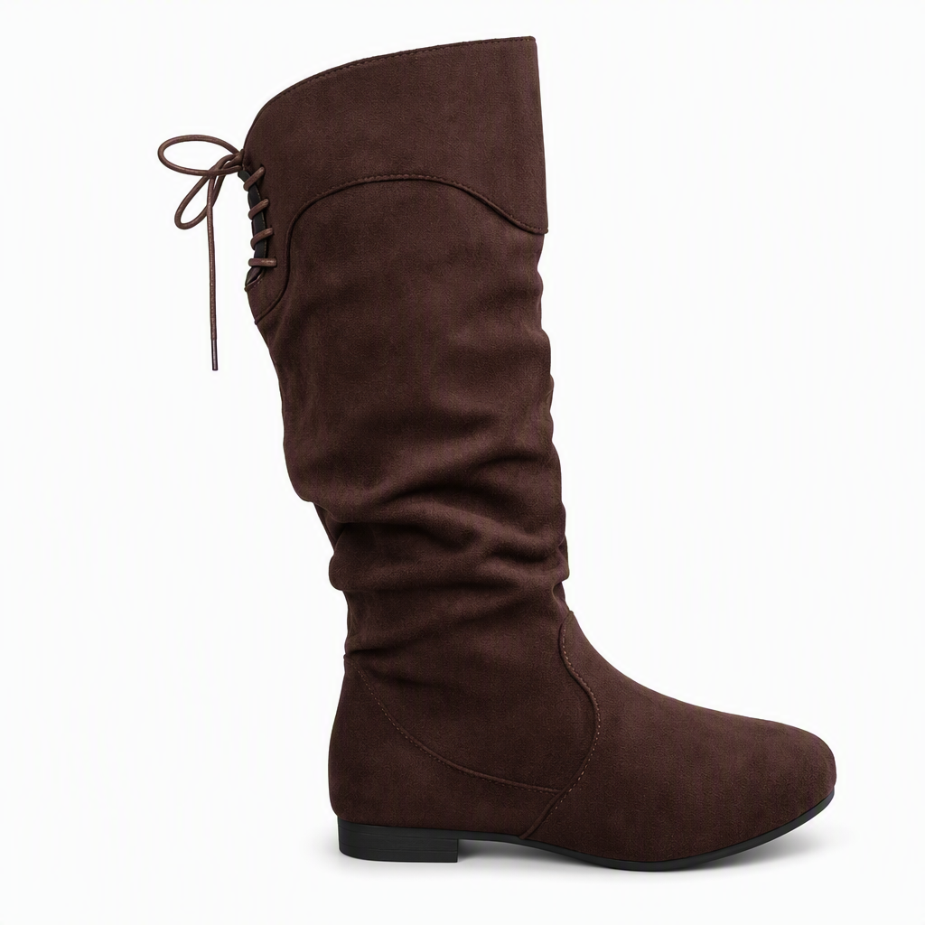 Hot Sale 50% OFF💖Women's Lace Up Slouchy Mid-Calf Boots 
