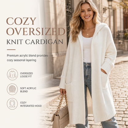 🔥LAST DAY SALE 50% OFF!!🧶Women's Long Hooded Knit Cardigan✨