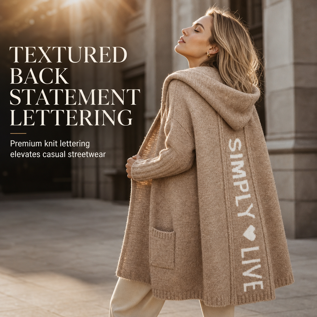 🔥LAST DAY SALE 50% OFF!!🧶Women's Long Hooded Knit Cardigan✨