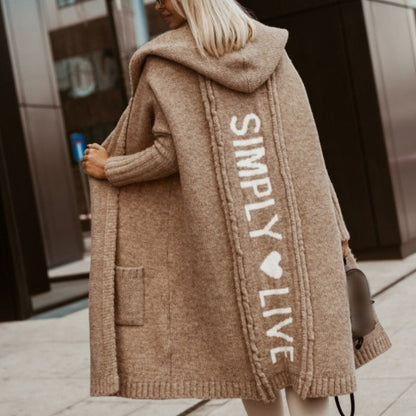 🔥LAST DAY SALE 50% OFF!!🧶Women's Long Hooded Knit Cardigan✨