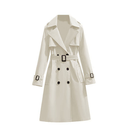 🧥 Smooth Drape, Polished Silhouette | Women's Mid-Length Trench Coat ⚡