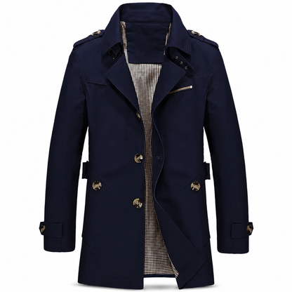 🧥 Washed Cotton, Sharper Long-Line Fit | Men's Casual Windbreaker