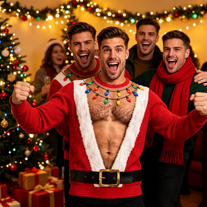 Men's Funny Christmas 3D Printed Muscle Sweatshirt