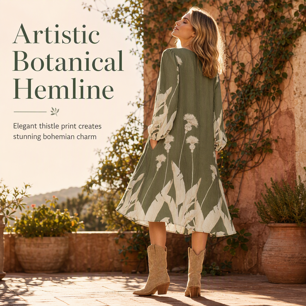 Women's Dress Available in Brown and Green Sizes S to 5XL