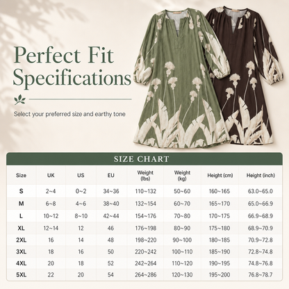 Women's Dress Available in Brown and Green Sizes S to 5XL