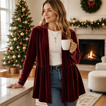 🎀 Women's Velvet Open Front Cardigan✨𝘉𝘶𝘺 𝘢𝘯𝘺 2 𝘢𝘯𝘥 𝘨𝘦𝘵 𝘢𝘯 𝘦𝘹𝘵𝘳𝘢 8% 𝘥𝘪𝘴𝘤𝘰𝘶𝘯𝘵