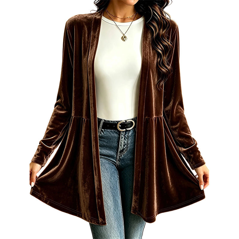 🎀 Women's Velvet Open Front Cardigan✨𝘉𝘶𝘺 𝘢𝘯𝘺 2 𝘢𝘯𝘥 𝘨𝘦𝘵 𝘢𝘯 𝘦𝘹𝘵𝘳𝘢 8% 𝘥𝘪𝘴𝘤𝘰𝘶𝘯𝘵