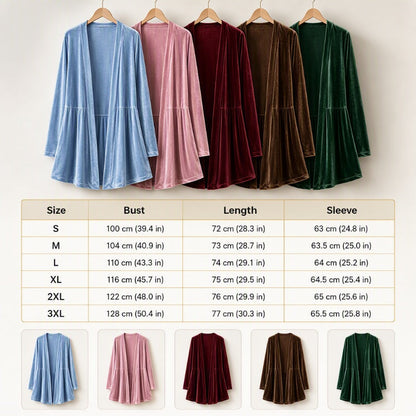 🎀 Women's Velvet Open Front Cardigan✨𝘉𝘶𝘺 𝘢𝘯𝘺 2 𝘢𝘯𝘥 𝘨𝘦𝘵 𝘢𝘯 𝘦𝘹𝘵𝘳𝘢 8% 𝘥𝘪𝘴𝘤𝘰𝘶𝘯𝘵