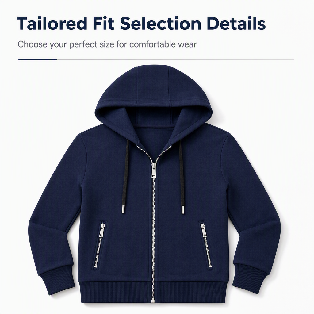 🧶 Women's Premium Full Zip Hooded with Zipper Pockets