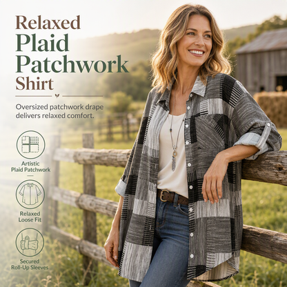 Casual Loose Fit Plaid Long Sleeve Shirt Plus Size Sun Protection Outerwear for Spring and Autumn