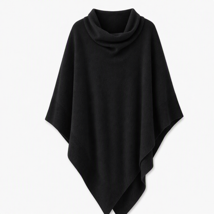 Women's Elegant Knitted Shawl Wrap Solid Color Loose Fit Versatile Cape