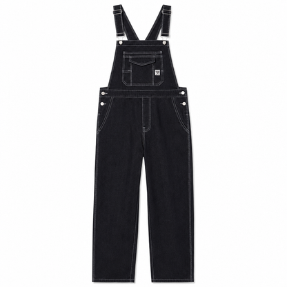 👖 Men's Heavyweight Cotton Denim Overalls | Relaxed Fit, Straight Leg Dungarees with Multi-Pocket Utility ✨