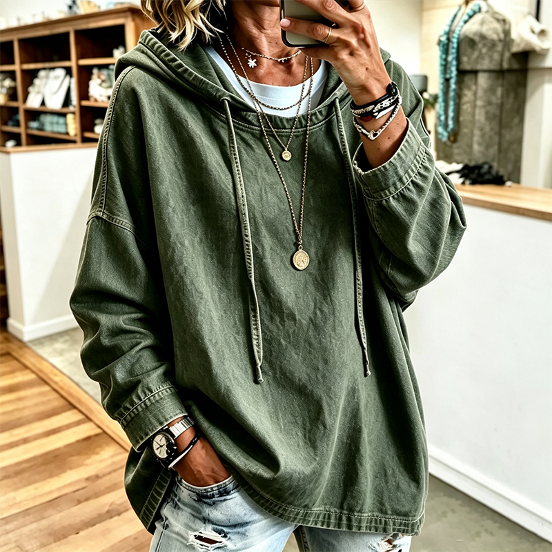 🌸Hot Sale 50% OFF💖Women's Casual Denim Hoodie