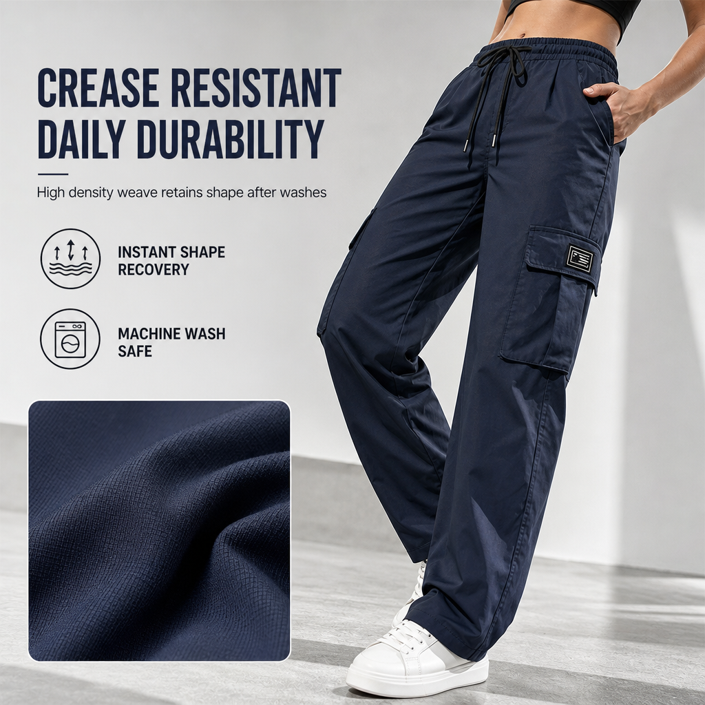 👖✨ Women’s Relaxed Fit Straight-Leg Cargo Trousers — Comfy Everyday Style with Utility Pockets