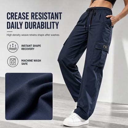 👖✨ Women’s Relaxed Fit Straight-Leg Cargo Trousers — Comfy Everyday Style with Utility Pockets