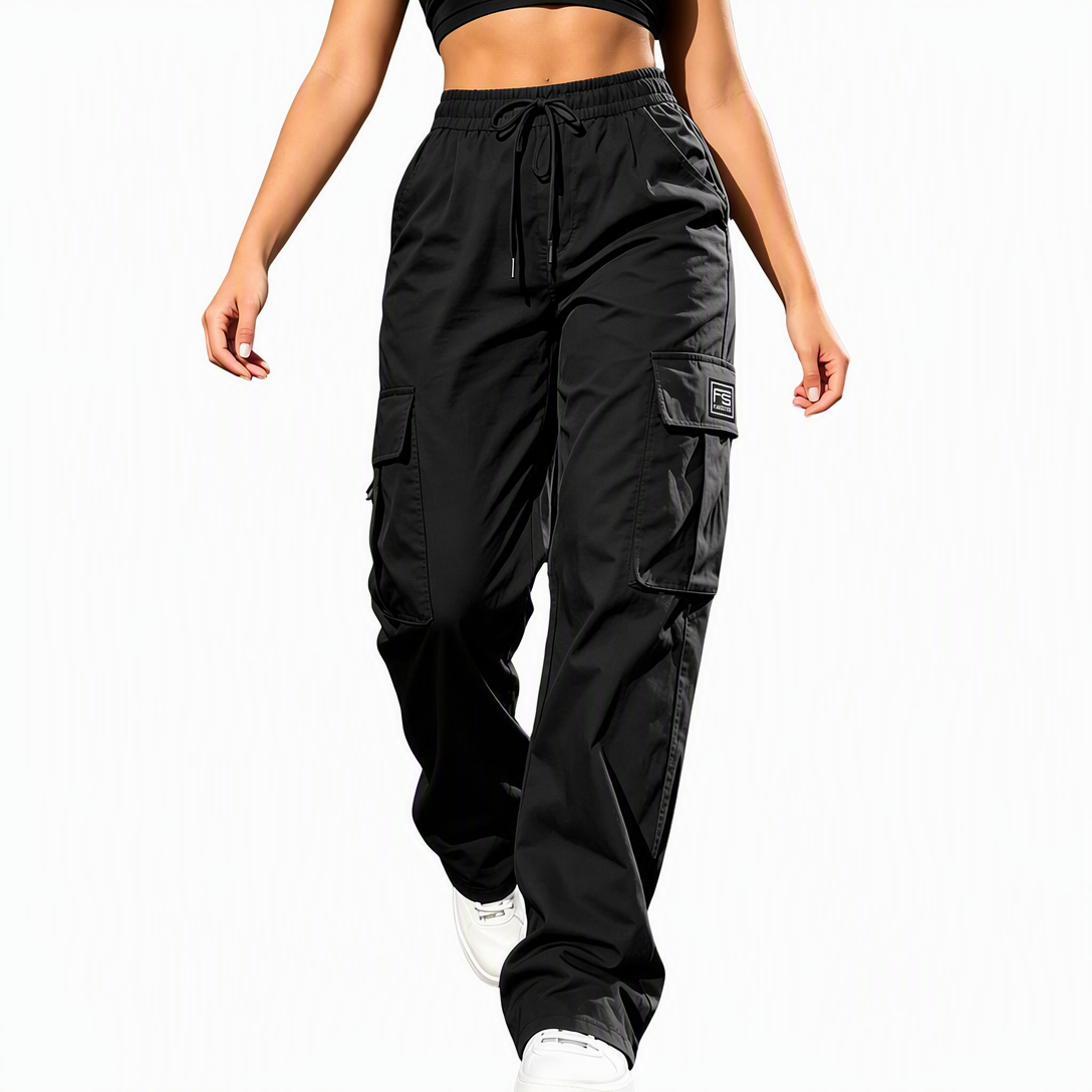 👖✨ Women’s Relaxed Fit Straight-Leg Cargo Trousers — Comfy Everyday Style with Utility Pockets